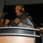 Omari demonstrates his strength after tears flowed amongst the women honorees and the audience during acceptance speeches.