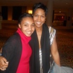 Terri Vaughn (Creative Award) poses with young student.